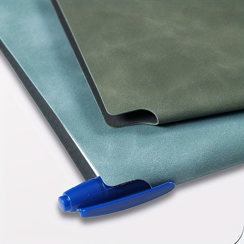 A5 Reusable Whiteboard Notebook with Faux Leather Cover - Portable Weekly Planner, Math Formulae & Illustrations Erase Cleanly, Includes Pen & Cloth, Ideal for Office & School, Notebooks for School