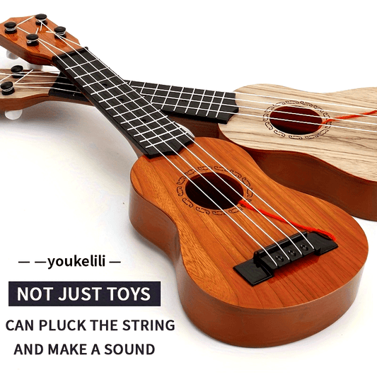 Interactive Children's Playable Ukulele Toy Guitar Set with Strings for Ages 3-6, Perfect Christmas and New Year Gift