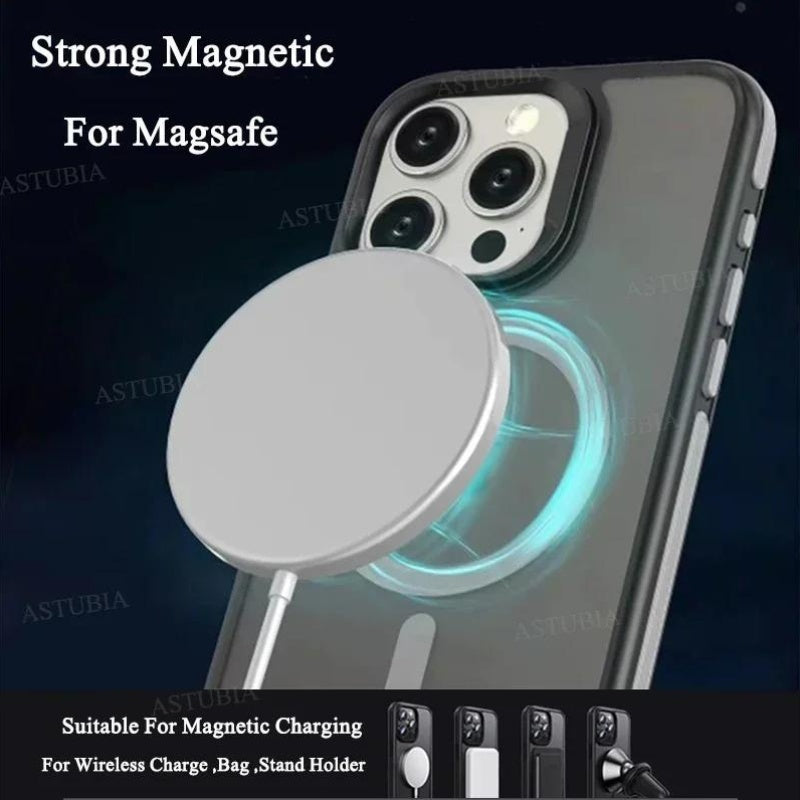 Iphone 16, 15 Pro Max, 16 Plus Magsafe Case - Vibrant Bicolor Matte Frosted Design, Magnetic Translucency, Splice Color Cover, Shockproof, Ultra-Thin, Lightweight, Easy Installation, Perfect Fit, Compatible with Wireless Charging
