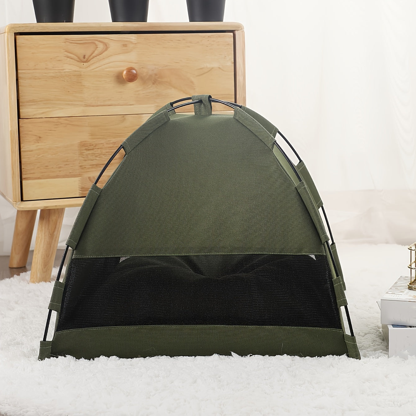Cozy Pet Tent for Cats and Dogs - Soft and Comfortable Sleeping Nest with Solid Color Design Christmas Gift