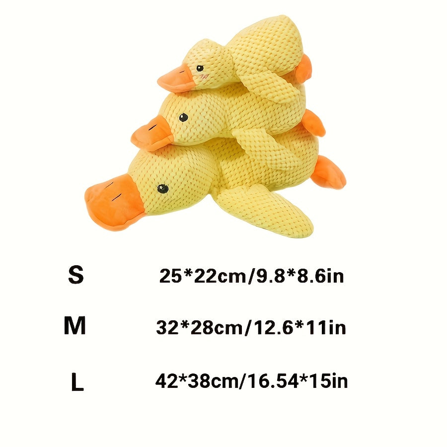 Bite-Resistant Plush Duck Toy - Soothing Companion for All Dog Breeds with Sound Effects