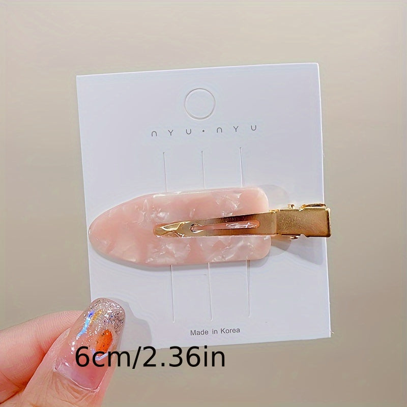 Cherry Blossom Pink Acetate Invisible Hair Clip for Bangs and Flyaways