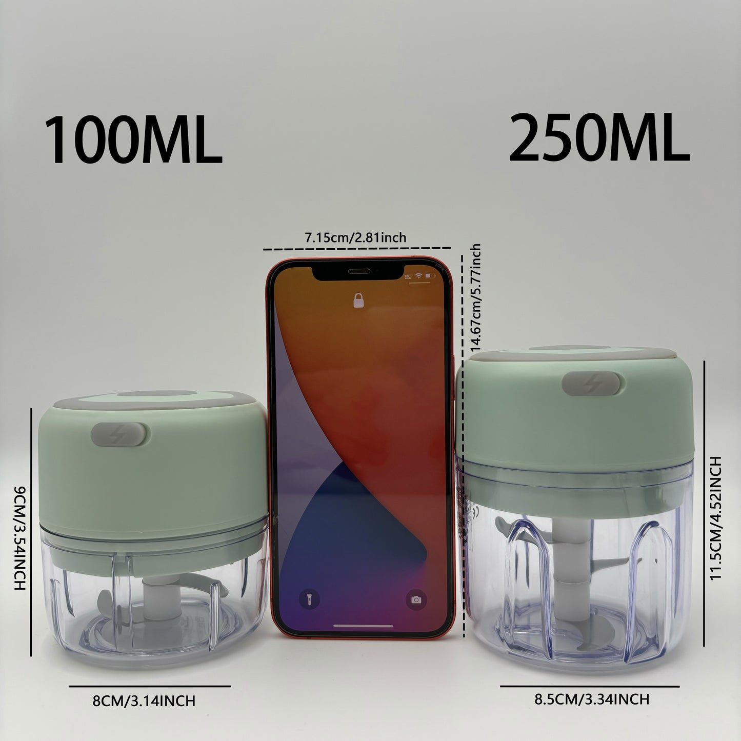 USB Rechargeable 250ml Cordless Electric Blender - 30W High-Powered Multifunctional Food Processor, Quickly Blends/Chops Meat/Garlic/Vegetables/Baby Food, Food-Grade Cup, Child Lock Safety, Ideal for Kitchen & Camping