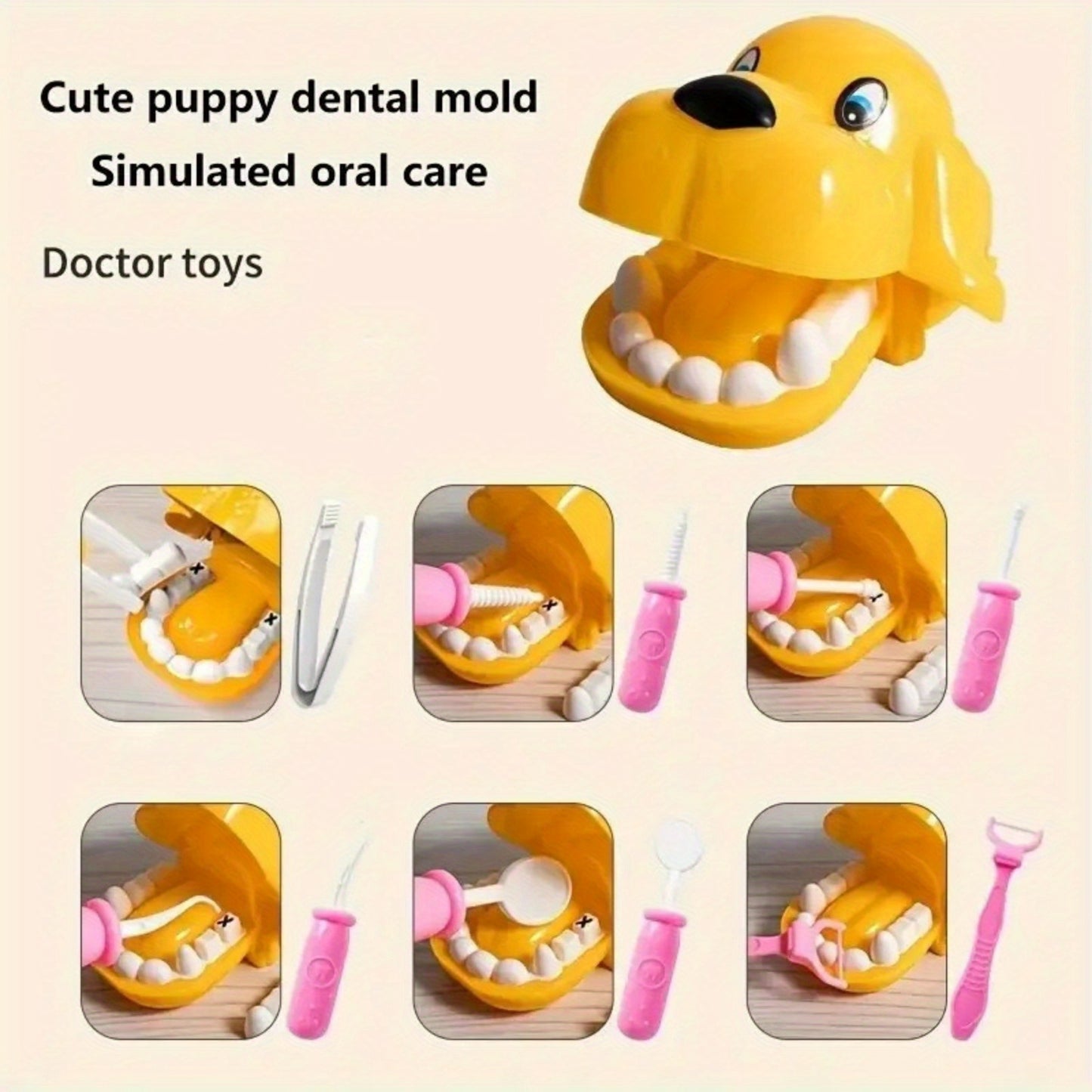 Doctor Playset Kids Doctor Toy Set Girl Pretend Nurse Stethoscope Injection Dental Playset Toy Dentist Pretend Play Toy, as Halloween, Christmas Gift, Birthday Gift, Holiday Gift (Some Accessories Color Random)
