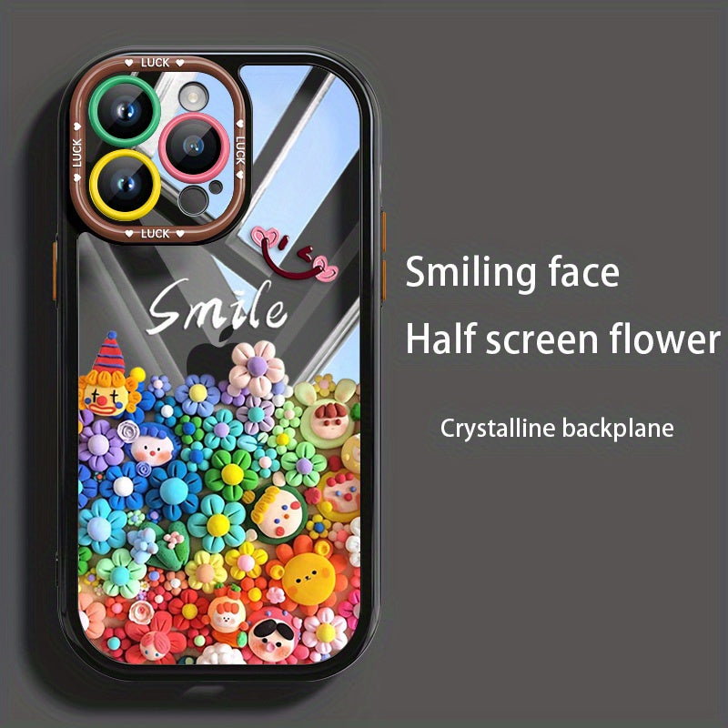 Creative Cute Cartoon Clown Doll Simple Couple with The Same Light Naked Mobile Phone Case, for Iphone 16 Pro Max Mobile Phone Case High-End Quality Mobile Phone Case 15Pro/14Pro/13 Pro/12Pro for Men And Women, Anti-Drop Case Anti- Scratch Phone Case