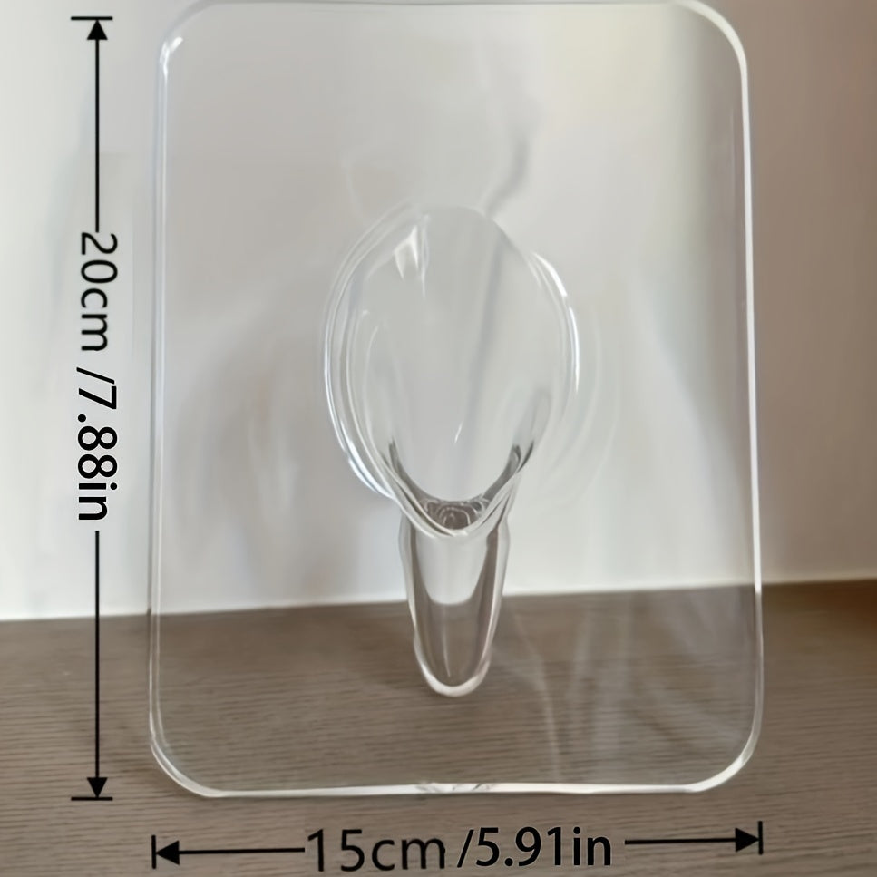 1 Piece Art Deco Style Acrylic Resin Bud Vase - Geometric Transparent Oblong Flower Vase - Creative Picture Frame Design - Decorative Home Office Desktop Accessory, Small Gift
