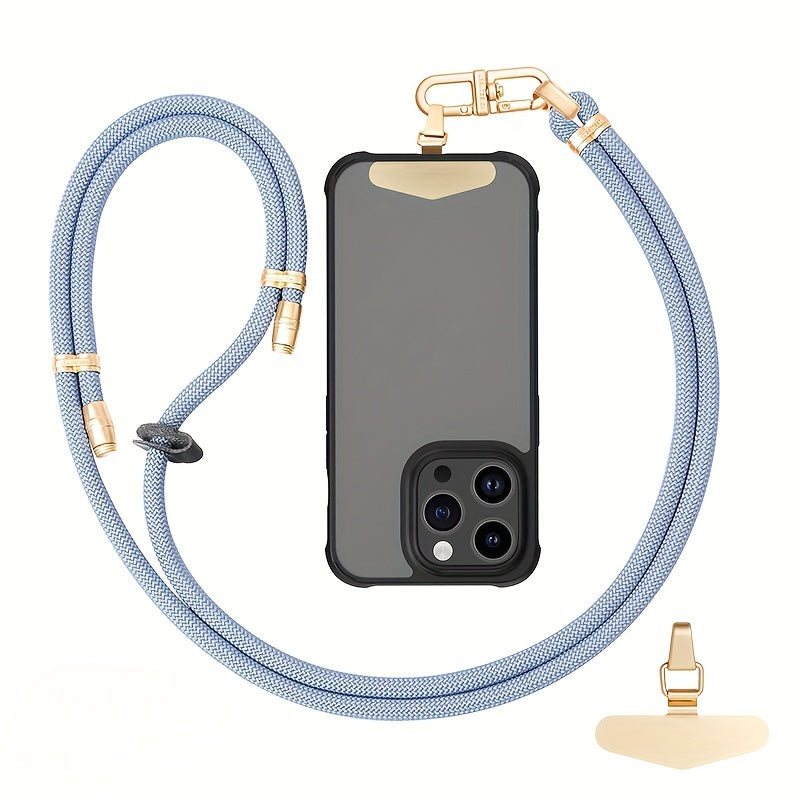 63-Inch Adjustable Crossbody Phone Lanyard with Clip - Durable, Anti-Theft Wrist Strap for Secure Shopping & Travel - Available in Multiple Colors