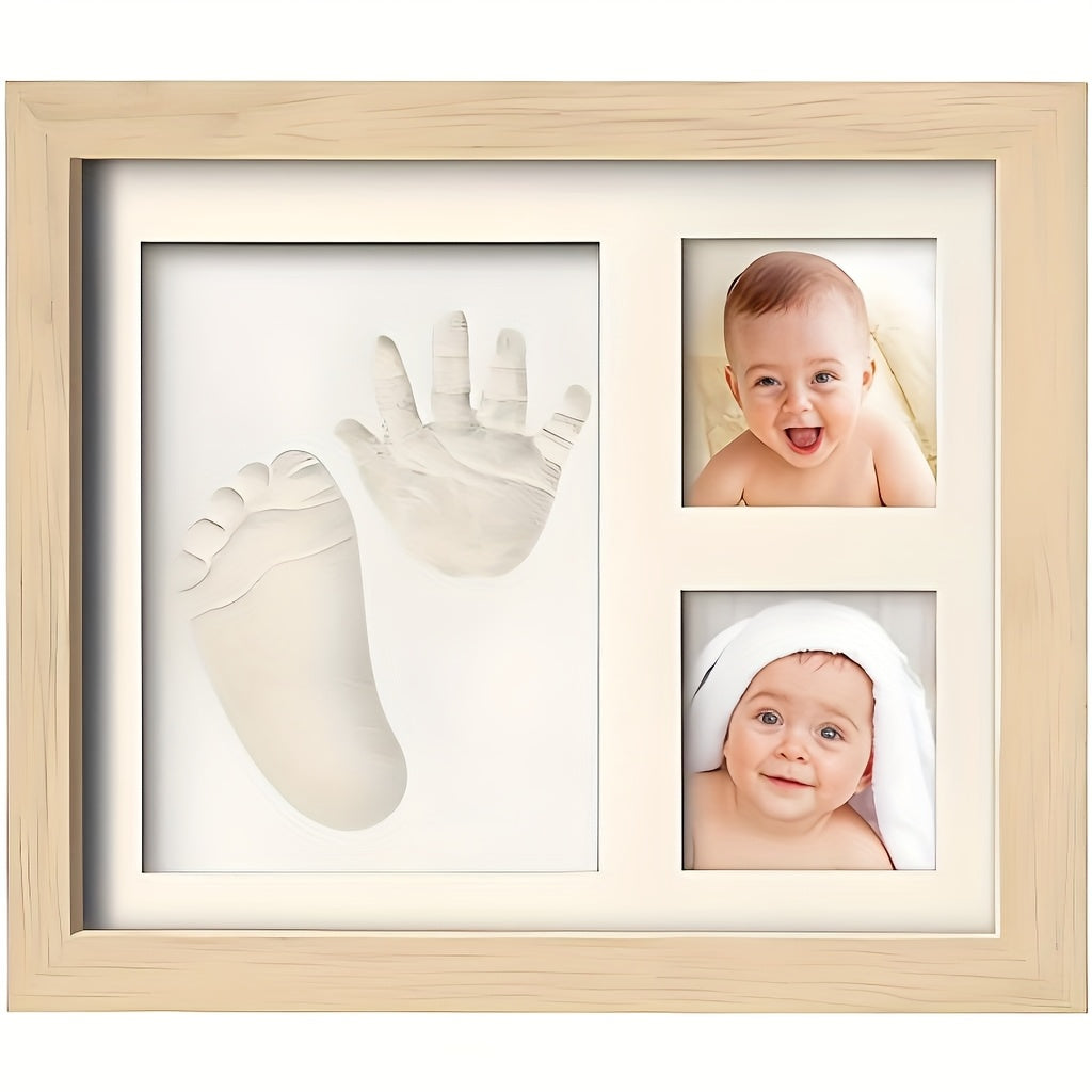 Footprint & Handprint Clay Kit, Photo Frame Kit for Girls and Boys, Shower Gifts, Registry, New Parents Gift, Perfect Memory and Nursery Room Decoration