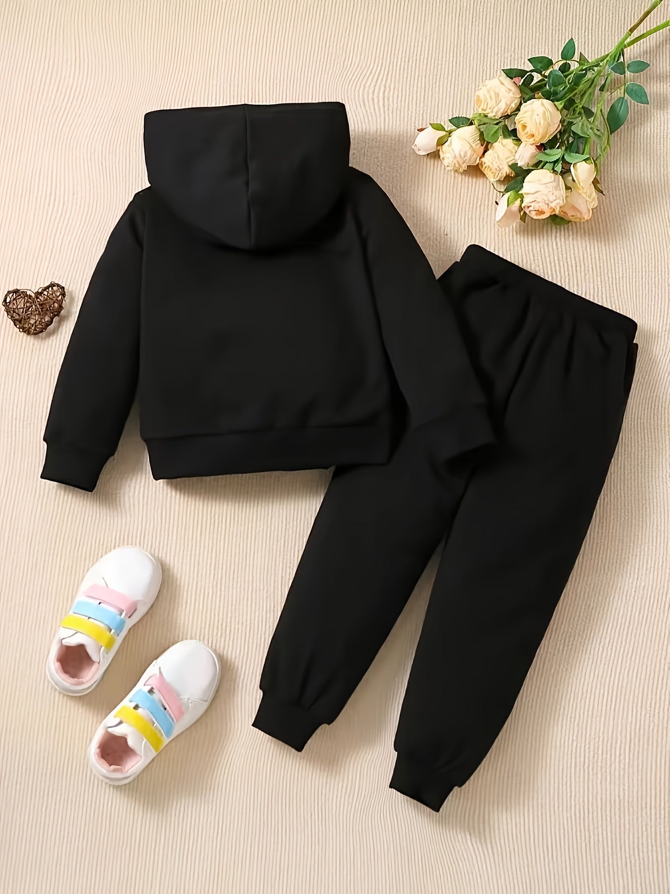 Baby Girl'S DADDY'S GIRL Letter Pattern Hoodie And Casual Long Pants Spring And Autumn Sports Outfit, for Outdoor