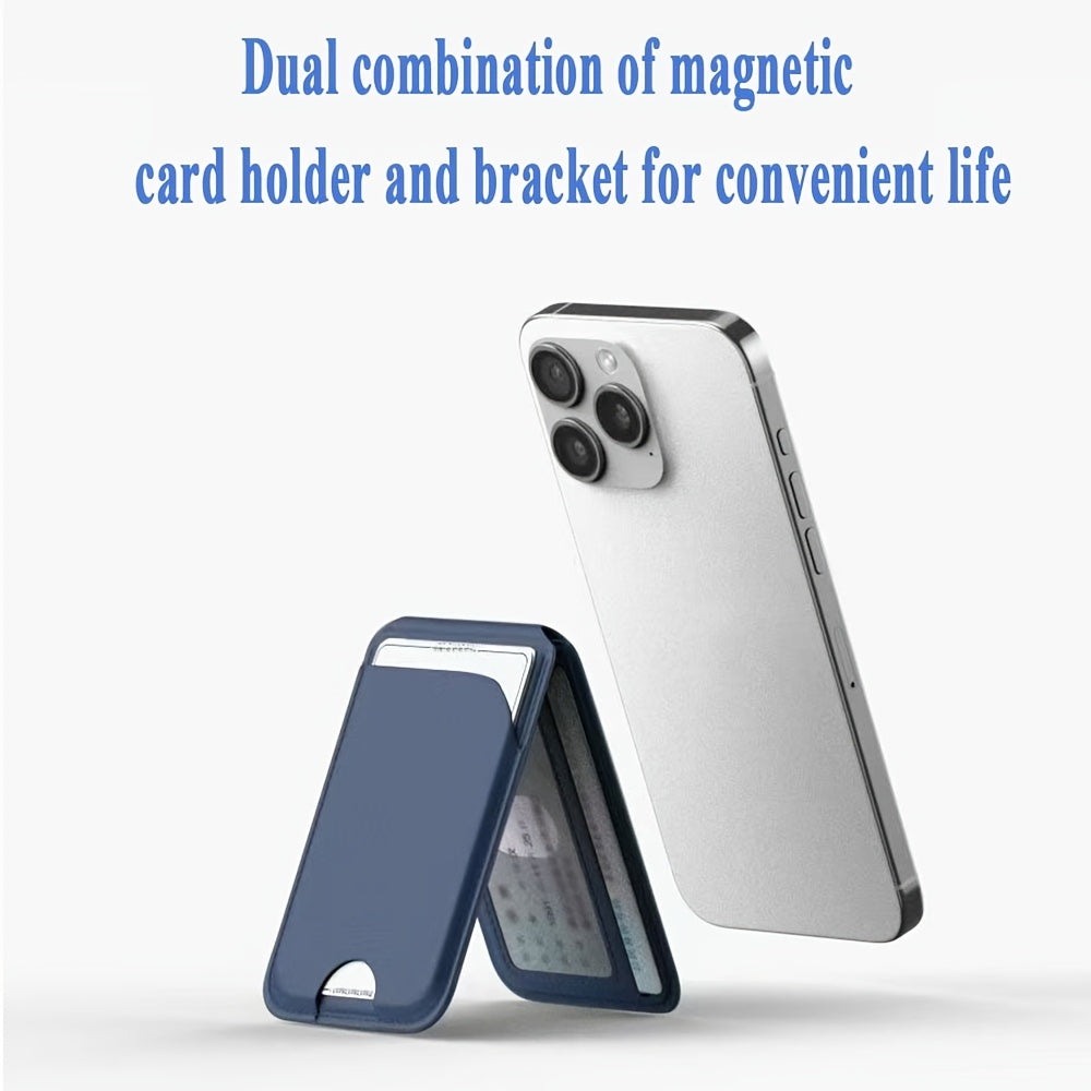 Magnetic Bracket Card Pack - Strongest Magnetic Wallet for iPhone 16/15/14/13/12, Adjustable Stand with 5-6 Card Slots, Perfect for Everyday Use, Includes Christmas Theme Stickers, Everyday Wallet | Modern Wallet Design | Durable Wallet