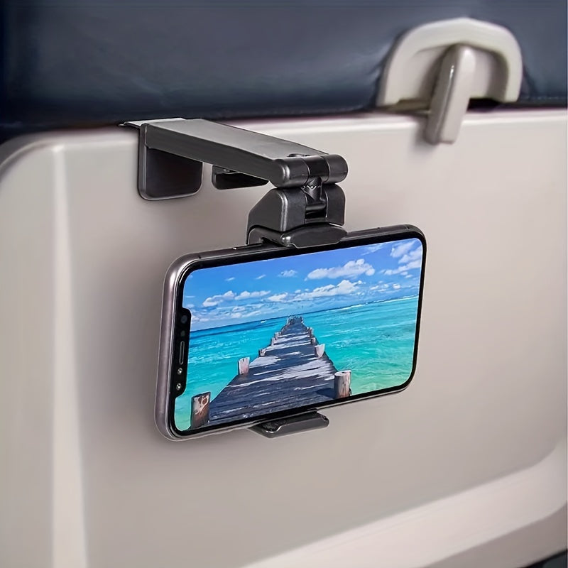 Ultimate Travel Essential: Universal In-flight Plane Phone Stand Holder Mount - Hands-free, Multi-directional & Pocket-size!