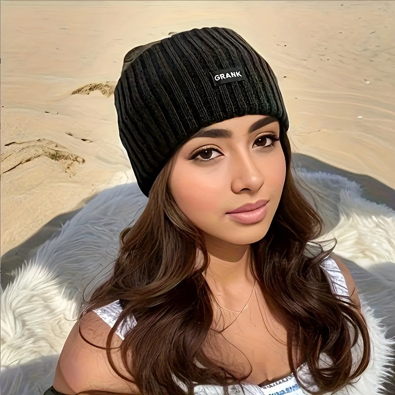 Stylish and Cozy 's Knitted Headband - Soft, Warm Winter Hat for Outdoor Activities, Skiing, and Hiking - Fashionable Solid Color Accessory