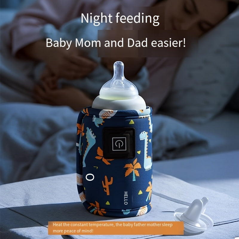 Portable USB Milk Water Warmer, Travel Stroller Insulated Bag, Nursing Bottle Heater for Christmas, Halloween, Thanksgiving Day Gift