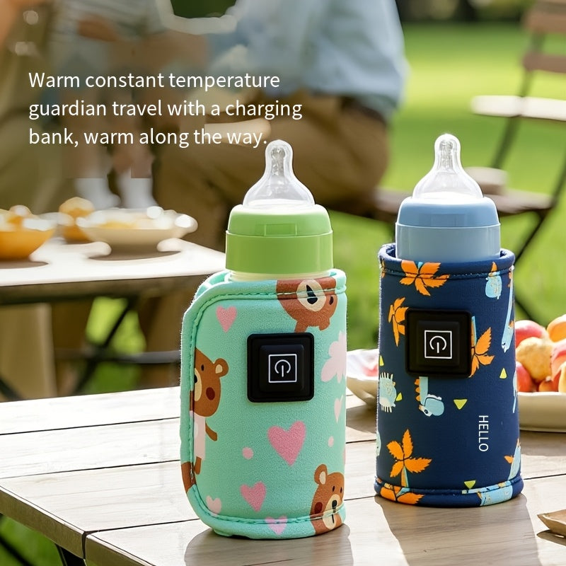 Portable USB Milk Water Warmer, Travel Stroller Insulated Bag, Nursing Bottle Heater for Christmas, Halloween, Thanksgiving Day Gift