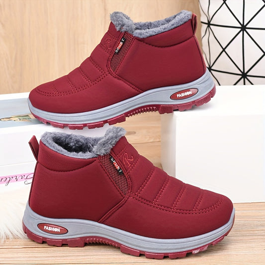 ThermoHeat Ultra-Warm Winter Boots Unisex - Non-Slip Thick Sole Snow Boots, Arctic-Grade Cold Weather Insulated Ankle Boots for Outdoor Hiking, Thermal Lock Technology with High-Density Lining, Solid Color Minimalist Design