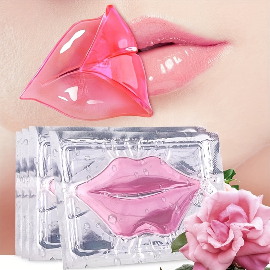 30pcs Hyaluronic acid Pink Crystal Lip Mask Patch for Hydrated Lips, Moisturizing And Hydrating Anti-Dry Lip Care & & Lip Sleeping & Lip Nourishes & Lip Soothing Mother Gifts Set Gifts for Women