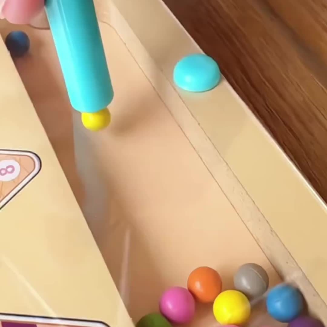 Wooden puzzle maze toy, focusing on training color classification, numerical calculation, suitable for children over three years old to walk in the maze magnetic ice cream Christmas, birthday gifts, Best for Christmas