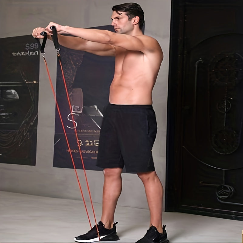 11pcs/set TPE Resistance Bands Set, Resistance Bands, Legs Ankle Straps, Exercise Bands, Workout Bands, For Home Gym, Fitness, Yoga & Pilates
