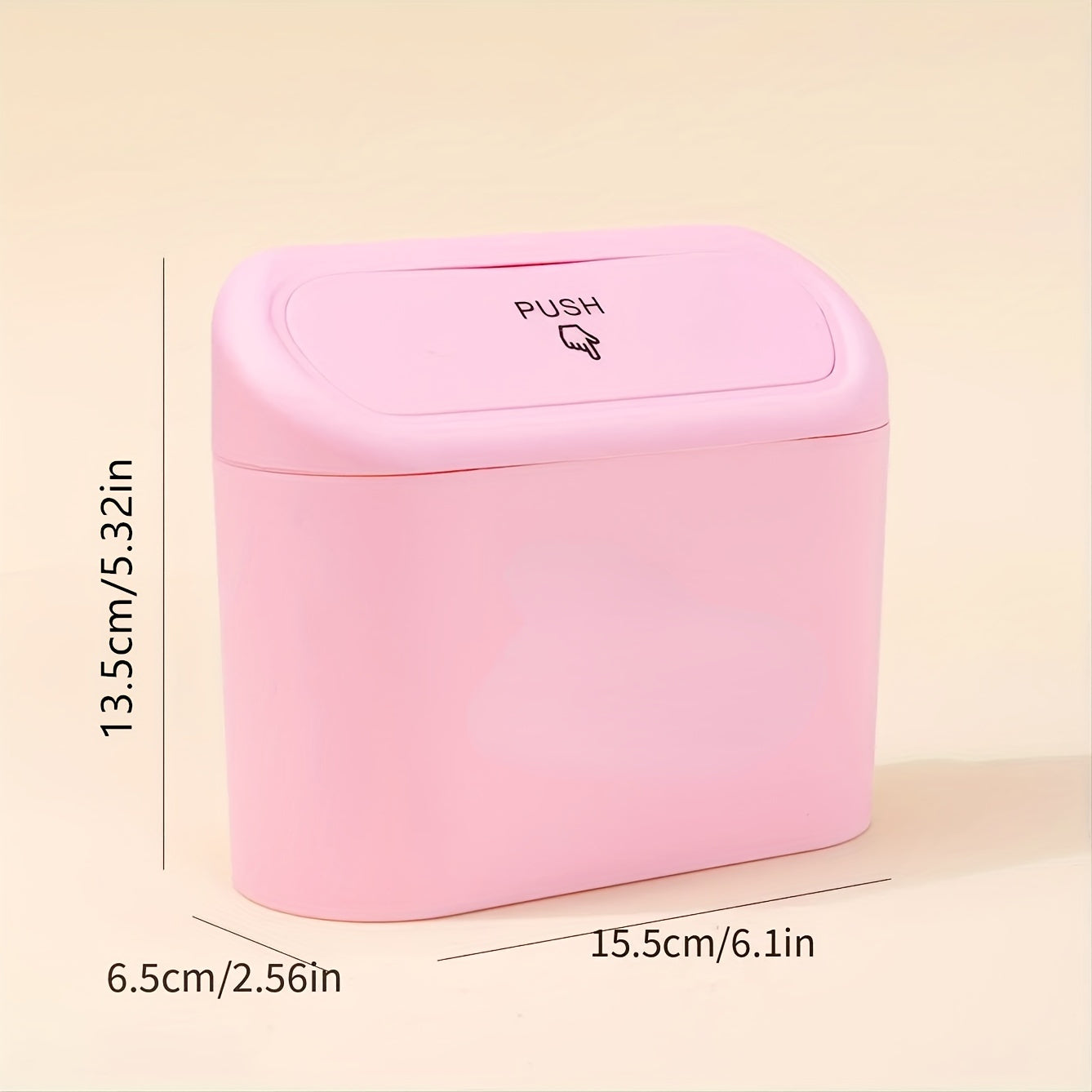 Compact Flip-Top Lid Car Trash Can - Durable, Easy to Clean Garbage Bin for Vehicle Use