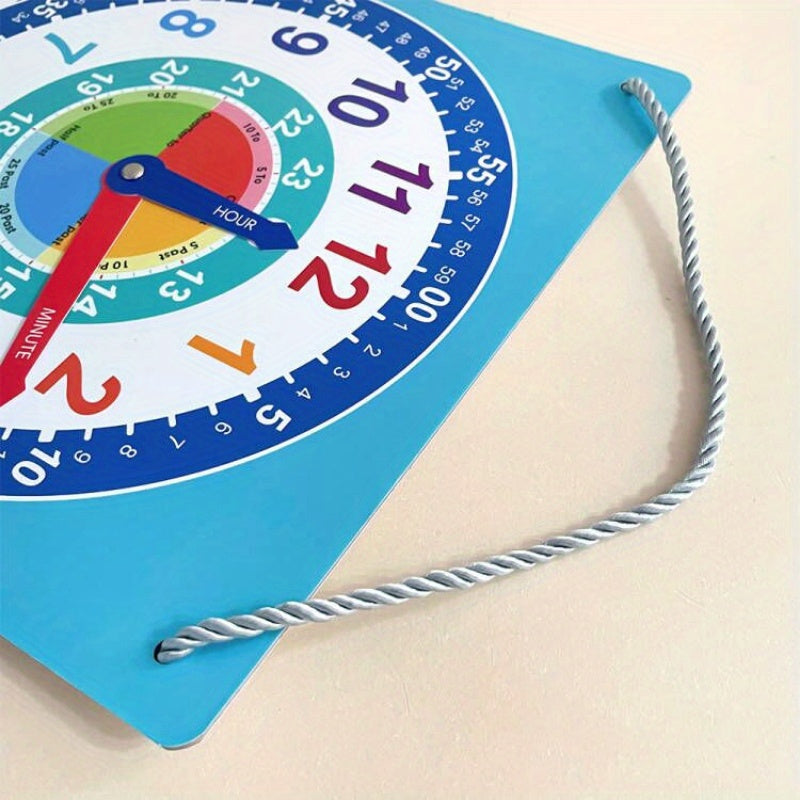 Not Real Clock Dry Erase Teaching Demonstration Clock, Telling Time Teaching Clock for Kids Learning to Tell Time, Easy to Read Learning Clock Educational Toys for Classrooms & Homeschool Supplies