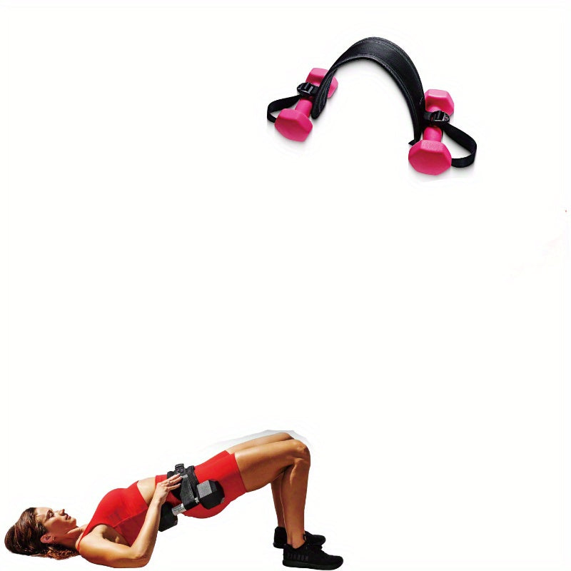 Black Adjustable Weighted Belt for Home Workouts - Extra Padded Nylon Fabric, Buckle Closure, Adjustable Resistance for Kettlebell Training, Hip Sculpting, Strength Training Weight Lifting Strap