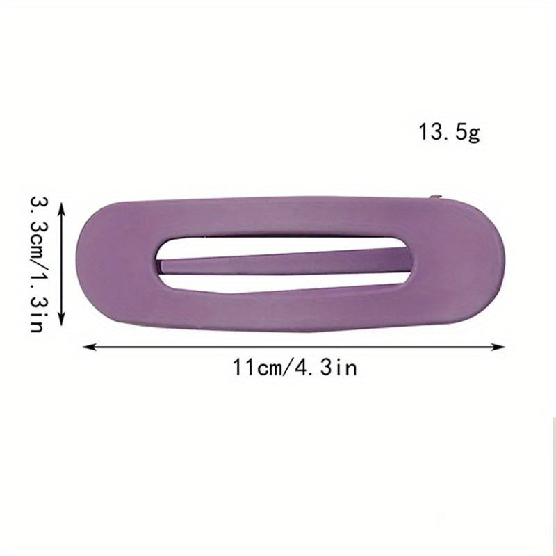Elegant Matte Hair Clip for Women - Large, Non-Slip Side Bangs & Back Head Gripper, Solid Color, Durable Plastic