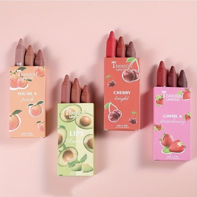 Set Of 3pcs Lipstick, Lip Liner Pen Lipstick Pen, Long Lasting Matte Nude Color, Natural Lip Gloss Lip Makeup Gift Set For Valentine's Day Valentine's Day Gifts