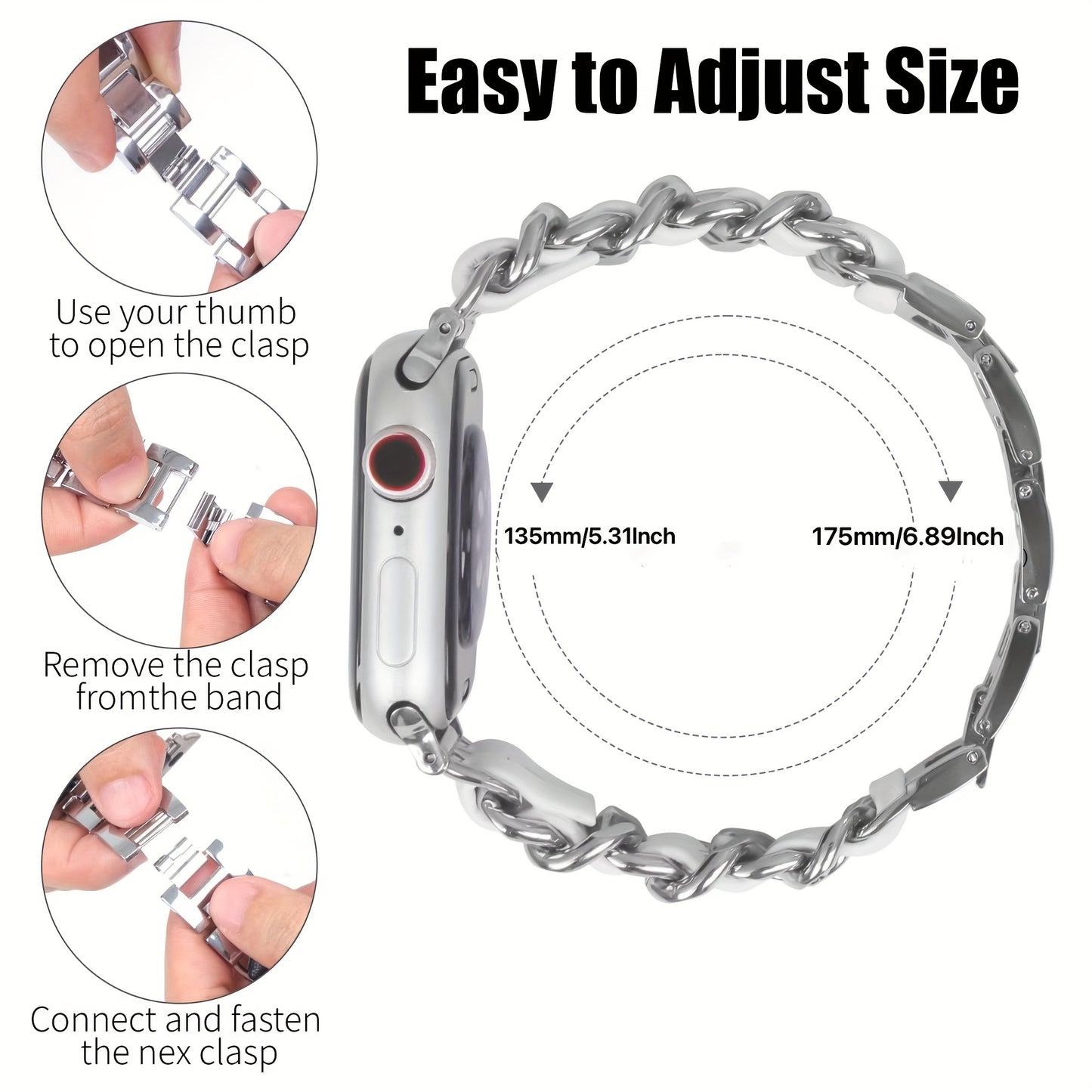BIIFAKOO new small fragrance style metal stitched ten generations available compatible 38mm 40mm 41mm 42mm 44mm 45mm 46mm 49mm suitable for Ultra Series 10 9 8 7 7 SE 6 5 4 3 5 4 4 3 2 1