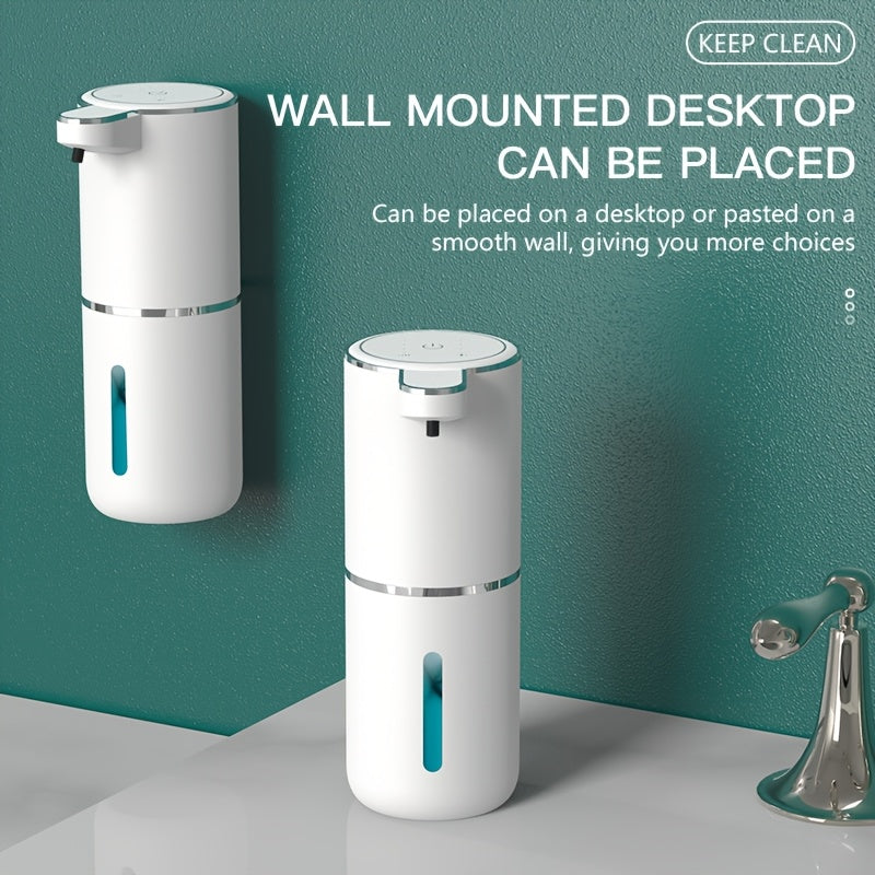 380Ml Automatic Soap Dispenser with Touchless Sensor - Wall-Mounted, Rechargeable Lithium Battery, USB Charging, Modern Black Design for Bathroom And Kitchen, Bathroom Soap Dispenser|Modern Soap Dispenser|Touchless Soap Dispenser