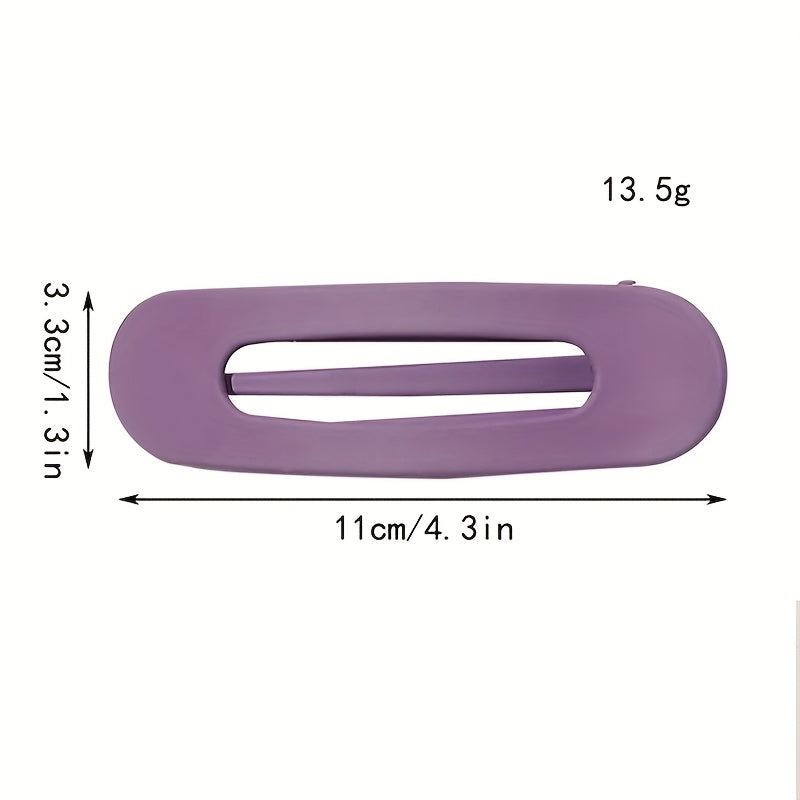 Elegant Matte Hair Clip for Women - Large, Non-Slip Side Bangs & Back Head Gripper, Solid Color, Durable Plastic