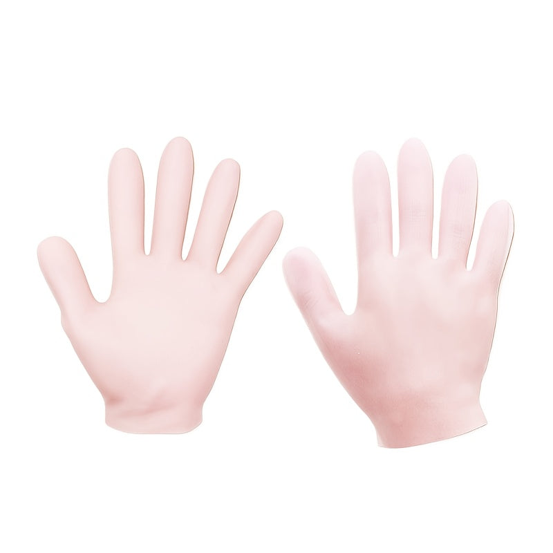 1 Pair Silicone Moisturizing Gloves, Soft Silicone Hand Care Gloves, Hydrating Aloe Vera Lotion, Exfoliating Hand Tools for Dry, Cracked, and Aging Hands, Suitable for All Sizes, Reusable