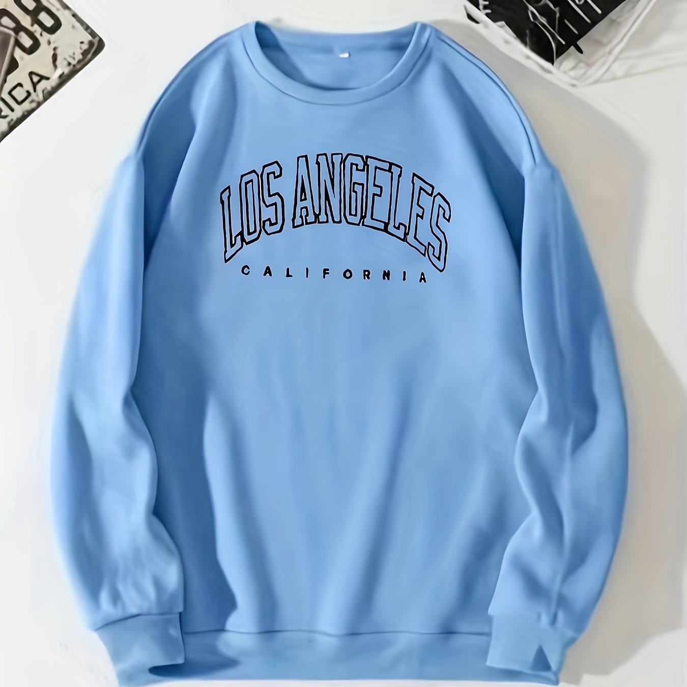 Cozy Letter Print Crew Neck Pullover Sweatshirt - Fashion Sweatshirts for Women - Soft, Casual, Long Sleeve, Fall and Winter Essential, Comfortable Women's Clothing for Everyday Wear