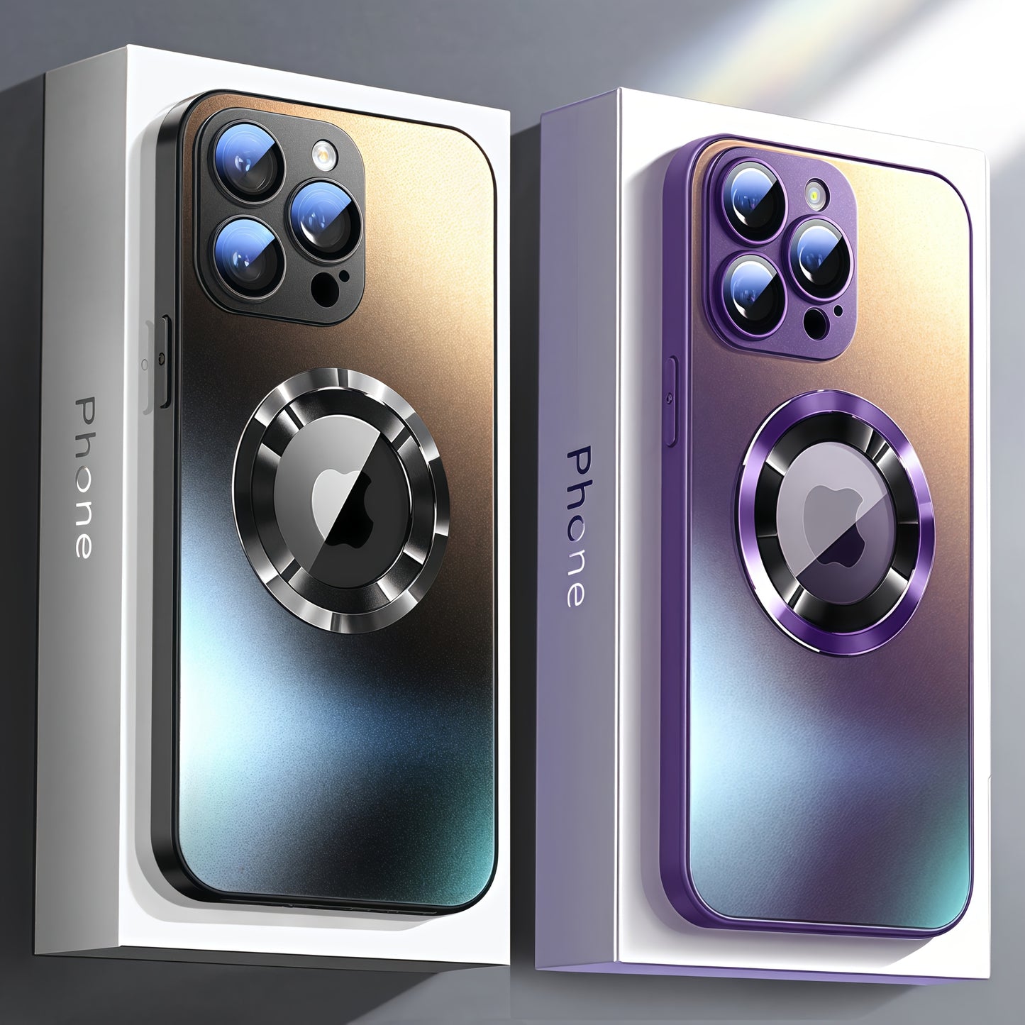 Premium Frosted Magnetic Phone Cover for Iphone 16, 15 Pro Max, 14 Plus, 13, 12, And 11, Featuring Shockproof Camera Glass Protection, Lens Film, Magnetic Absorption, And Resistance to Water And Dirt.