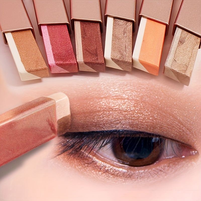 Waterproof Dual-Color 6pcs Eyeshadow Stick - Effortless Matte and Satin Finish - Smooth Application for Stunning Eye Makeup Perfect for Quick Daily Looks and Travel Convenience with Plant Squalane