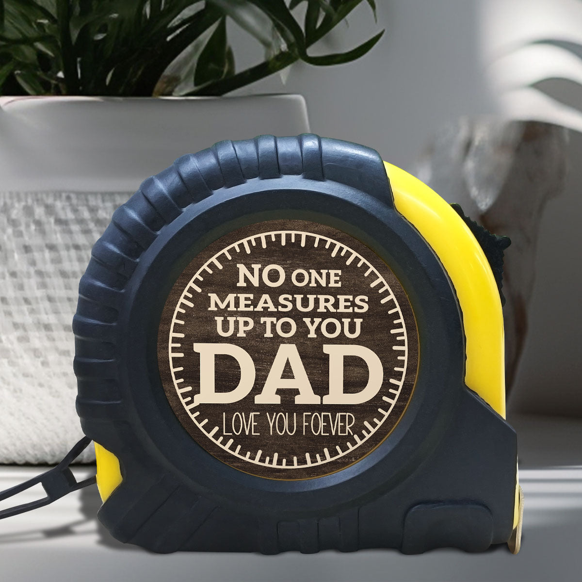 Engraved Measuring Tape for Dad - "No One Measures Up to You, Dad" - Durable Steel with Toggle Lock, Heartfelt Gift for Father'S Day, Birthday, Christmas - Artisan Carpenter Tools, Father'S Day Gift|Personalized Gift|Durable Steel Measuring Tape, Measurin