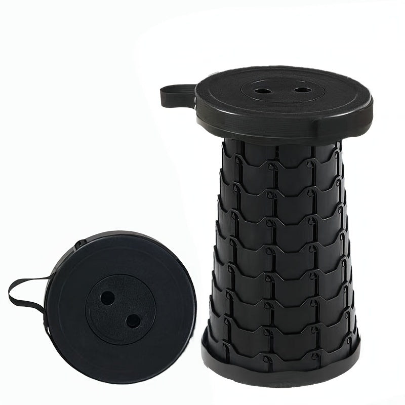 Portable Telescopic Stool for Outdoor Use, Foldable for Travel, Ideal for Queuing, Fishing, And Street Vendors, Without Battery