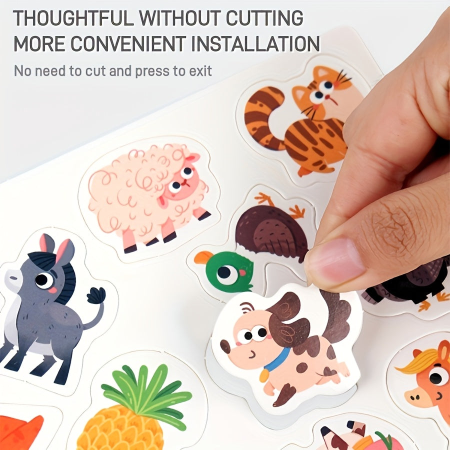 Interactive Quiet Book,Reusable Educational Learning Sticker Book,Enhancing Motor Skills And Cognitive Abilities,Learning and Educating Writing AIDS,Back-to-school Supplies,Halloween Christmas Gift