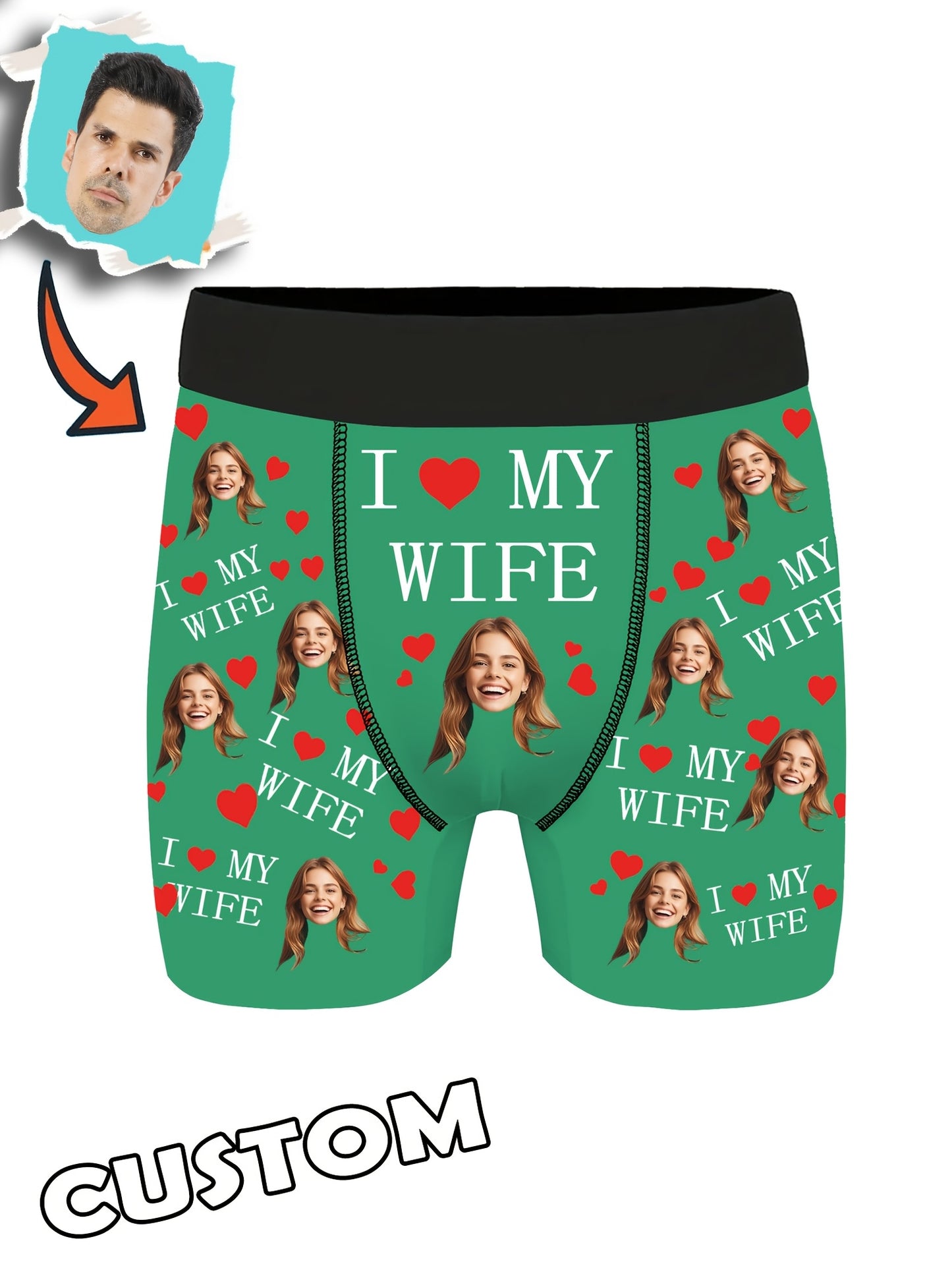 Of Personalized Boxer Shorts with Images, Unique Face Photo Boxers, Fun Underwear Featuring Faces, And Amusing Prank Gifts for Dad/Husband/Boyfriend.