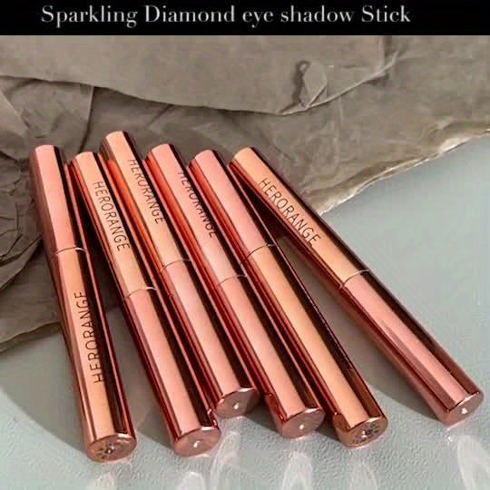 6 colors Sparkling High gloss pen highlighter Stick - Glitter Shimmering Eyeliner Pen for Brightening and Enhancing Eyes For Music Festival