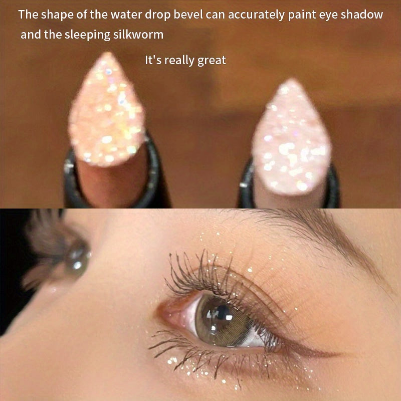 6 colors Sparkling High gloss pen highlighter Stick - Glitter Shimmering Eyeliner Pen for Brightening and Enhancing Eyes For Music Festival