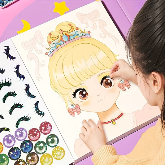 DIY Princess Makeup Bag Set - Handmade Makeup Dress Up, Diamond Stickers, Suitable for Girls | Perfect for New Year, Easter, Christmas, Mother'S Day, New Year