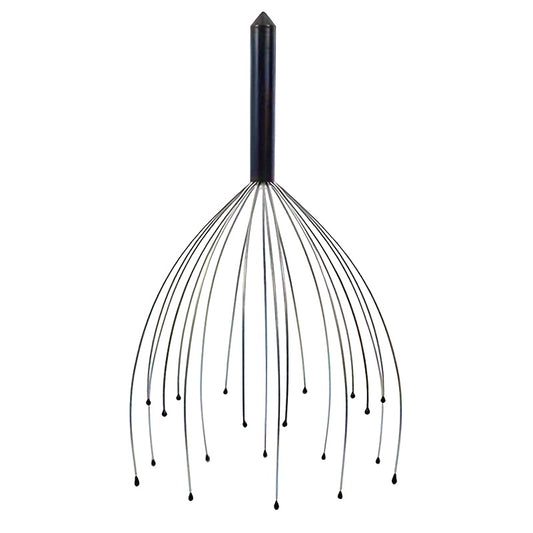 Handheld Scalp Tingler Massager - Deep Relaxation 20-Finger Head Massager with Scalp Scratcher Function, Metal, Ideal for Men and Women - Perfect Stocking Stuffers and Gift Ideas