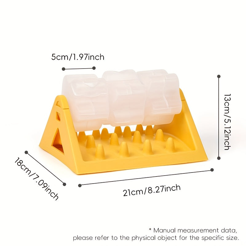 Interactive Dog Food Dispenser Toy - Automatic Treat Dispensing Puzzle Feeder for Mental Stimulation & Digestive Health, Durable PP Plastic Slow Feeder with Triangular Design, Green Pet Enrichment Activity Toy, Dog Treat Dispensing Toy, Triangular Food Sl
