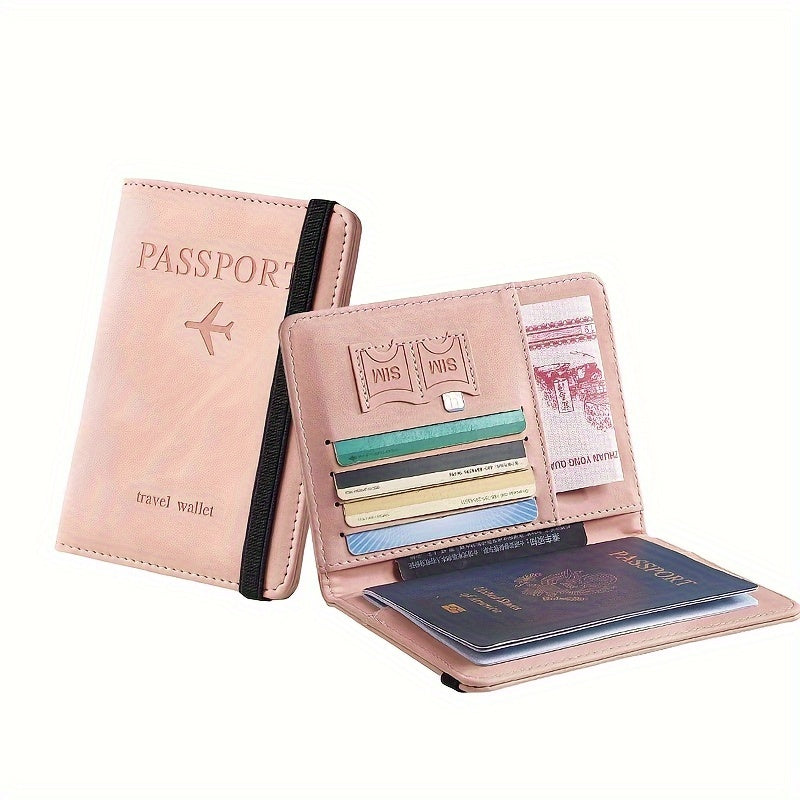 RFID Passport Holder - Thin, Multi-Functional Wallet for Travel, 1pc