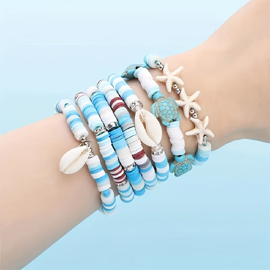 3200pcs Ocean Vacation Jewelry Making Kit with Sea Turtles, Shells, Starfish Charms - Includes Natural Stones & Polymer Clay Beads for DIY Friendship Bracelets, Necklaces - Elegant Beach-Themed Craft Set for Girls & Adults, Craft Kit|Creative Hobbies|Natu