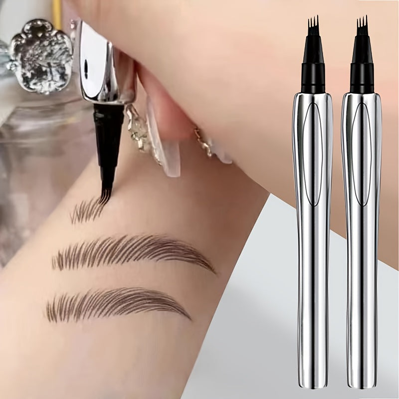 Waterproof & Sweat-Proof 4-Tip Eyebrow Pencil - Long-Lasting, Non-Fading for Natural, Defined Brows in 3 Shades, Perfect Gift for Valentine's Day & Birthdays, Eyebrow Pencil Waterproof