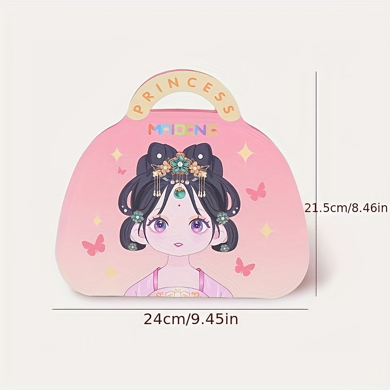 DIY Princess Makeup Bag Set - Handmade Makeup Dress Up, Diamond Stickers, Suitable for Girls | Perfect for New Year, Easter, Christmas, Mother'S Day, New Year