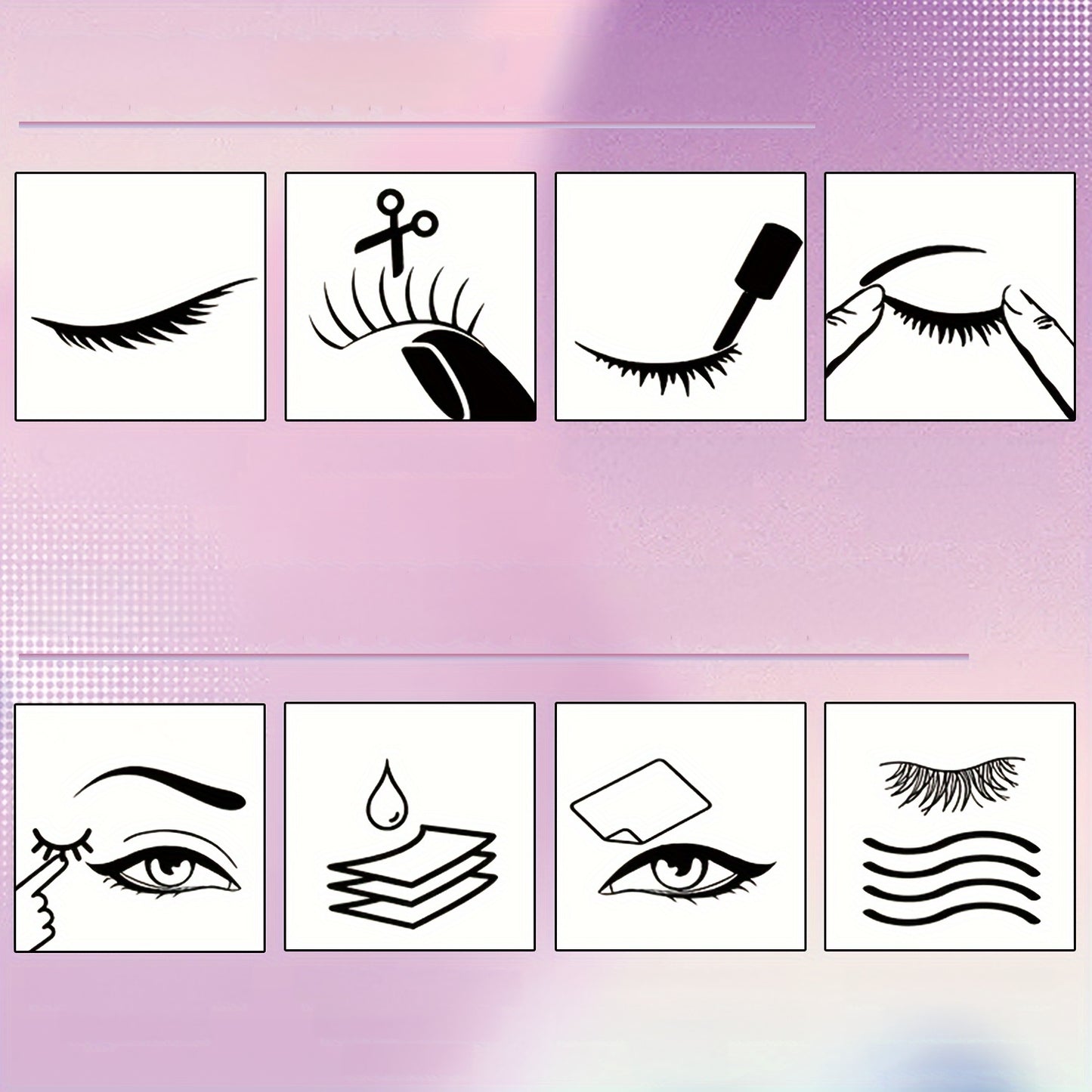 7 Pairs 10MM Short Soft Faux Mink Half Lashes with Clear Band, Natural Looking, Wispy Cat Eye, 3D Fluffy False Lashes Multipack