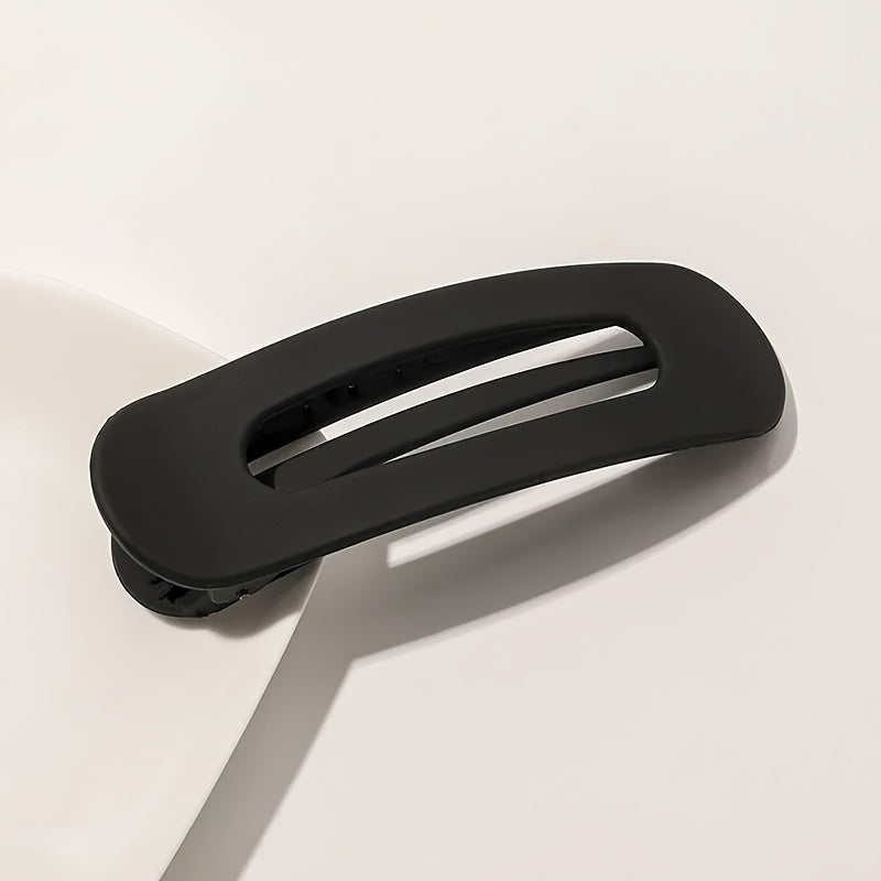 Elegant Matte Hair Clip for Women - Large, Non-Slip Side Bangs & Back Head Gripper, Solid Color, Durable Plastic