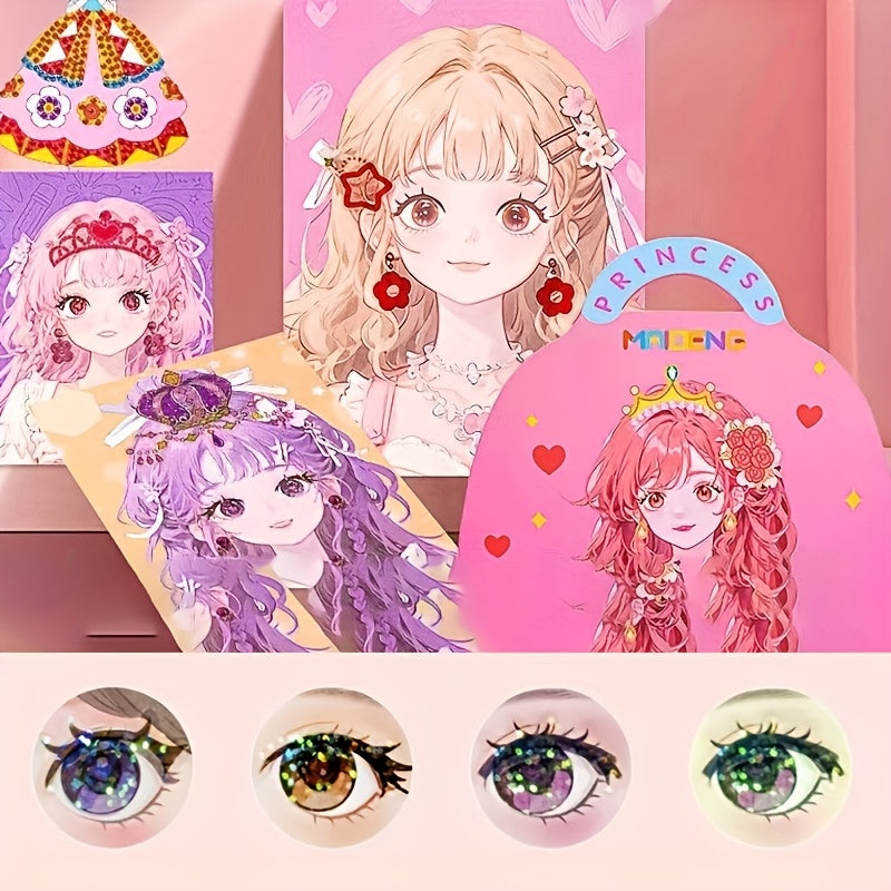 DIY Princess Makeup Bag Set - Handmade Makeup Dress Up, Diamond Stickers, Suitable for Girls | Perfect for New Year, Easter, Christmas, Mother'S Day, New Year